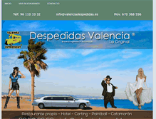 Tablet Screenshot of despedidasenvalencia.com